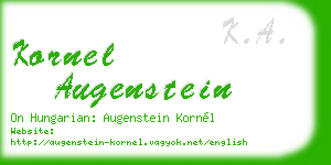 kornel augenstein business card